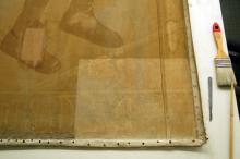 Limpieza de reverso y parche antiguo