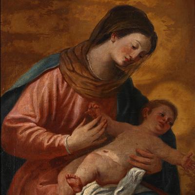 virgen con el niño anónimo